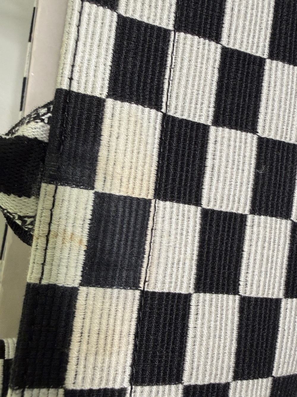 Dior Black and White Checkered Tote Bag - Picture 12 of 12